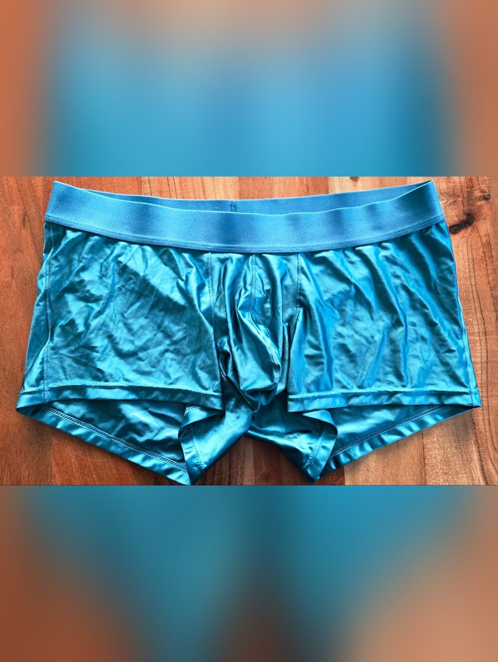 Smooth Satin Boxer Briefs - Turquoise